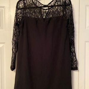 Black lace sleeved dress